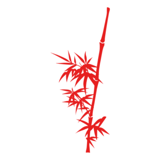 Bamboo Stick Decal (Red)